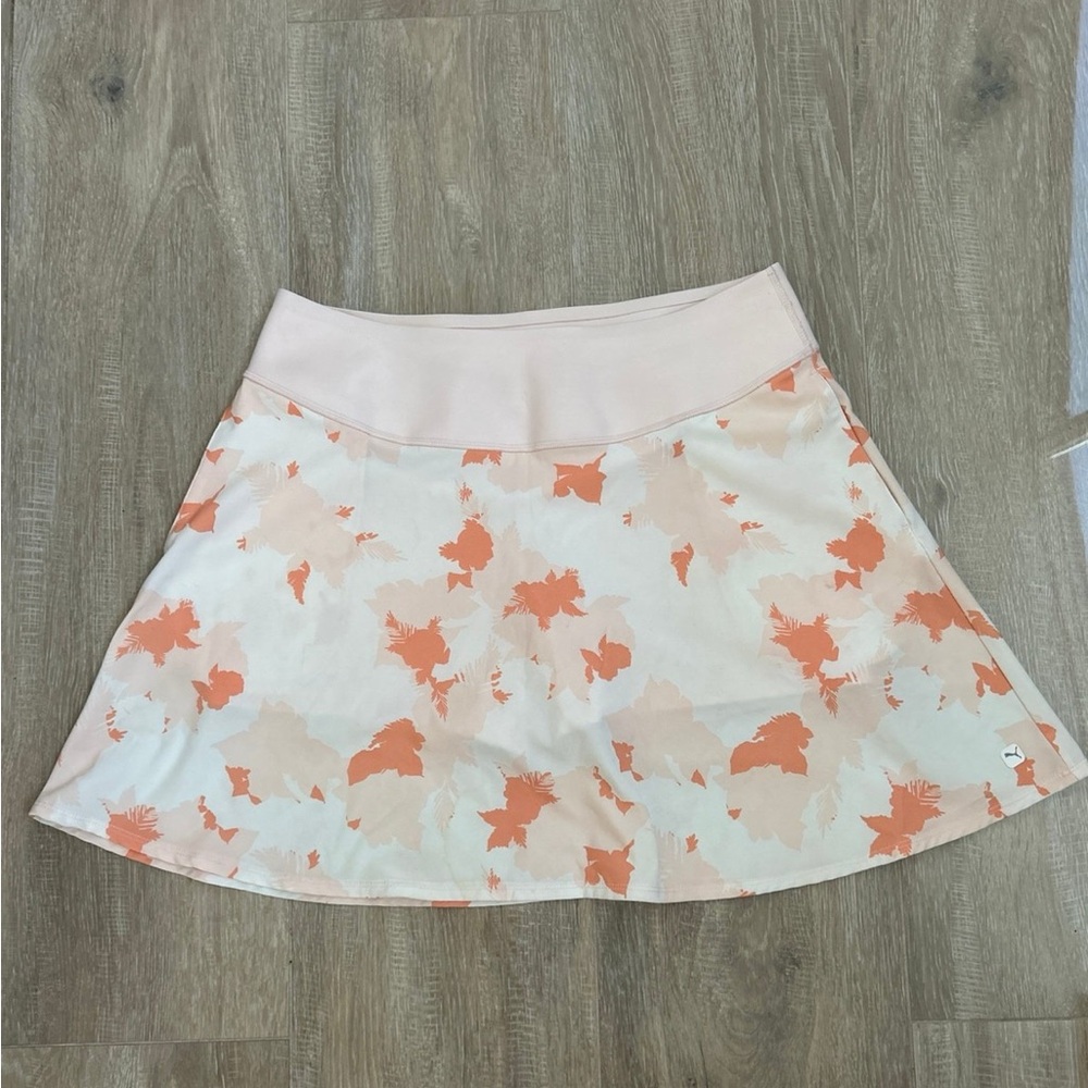 Puma Coral and White Fitness Yoga Tennis Skort